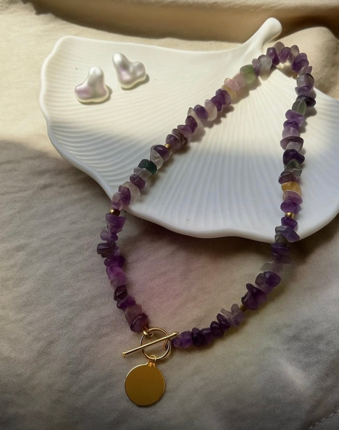 Heather Stone Beaded Necklace